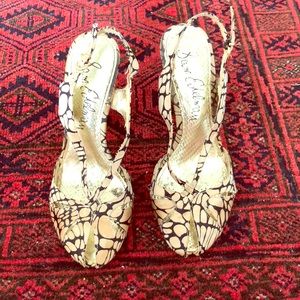 Sam Edelman gold black heels